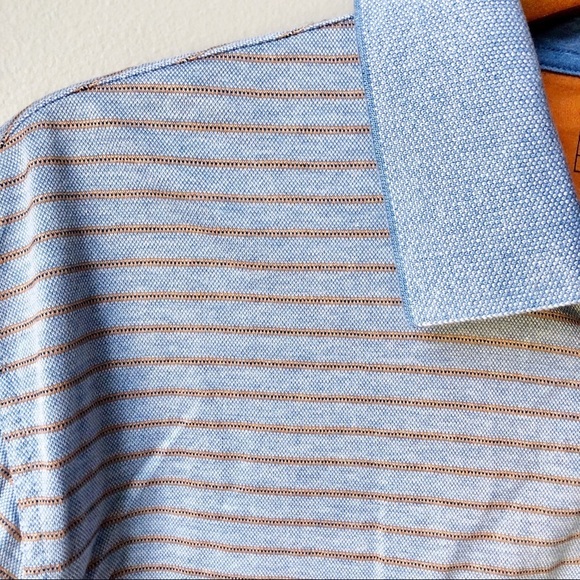 Jos A. Bank Golf Shirt Blue and Orange Sz XL - Picture 6 of 8